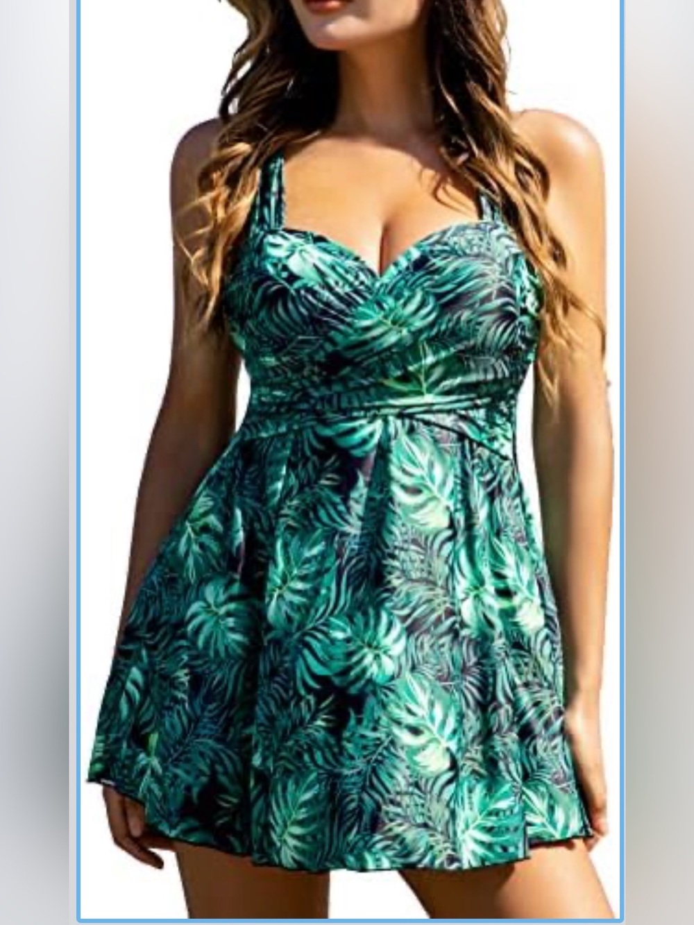Cocopear Green Tropical Swimdress size 3XL NWOT